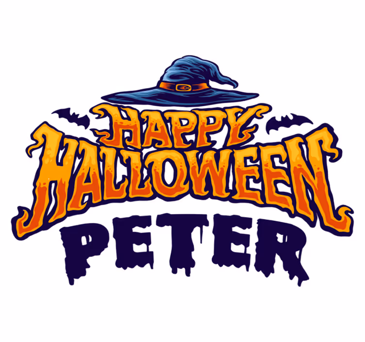 Személyre szabott boldog halloween vinil szőnyeg - TenStickers