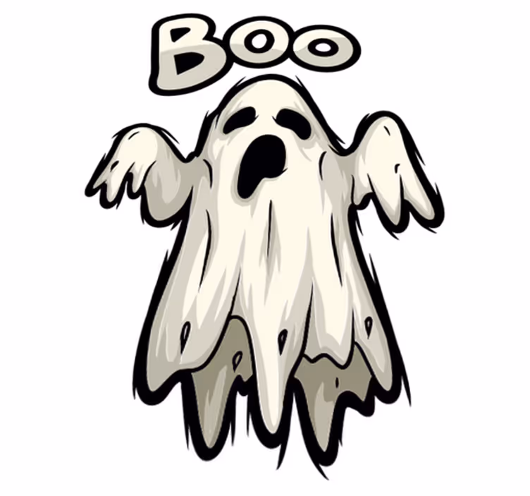 Boo szellem figura vinil szőnyeg halloween - TenStickers