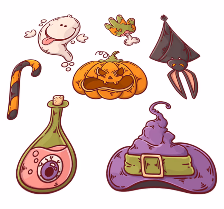 Halloween figurás vinil szőnyeg - TenStickers