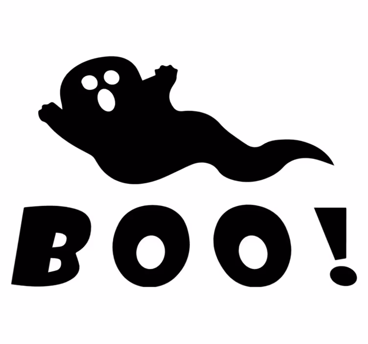 Kísérteties boo kiállítás vinil szőnyeg halloween - TenStickers