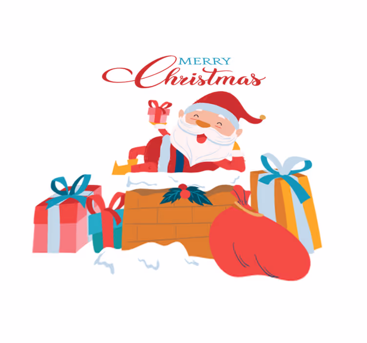 Merry christmas mikulással vinil szőnyeg karácsony - TenStickers