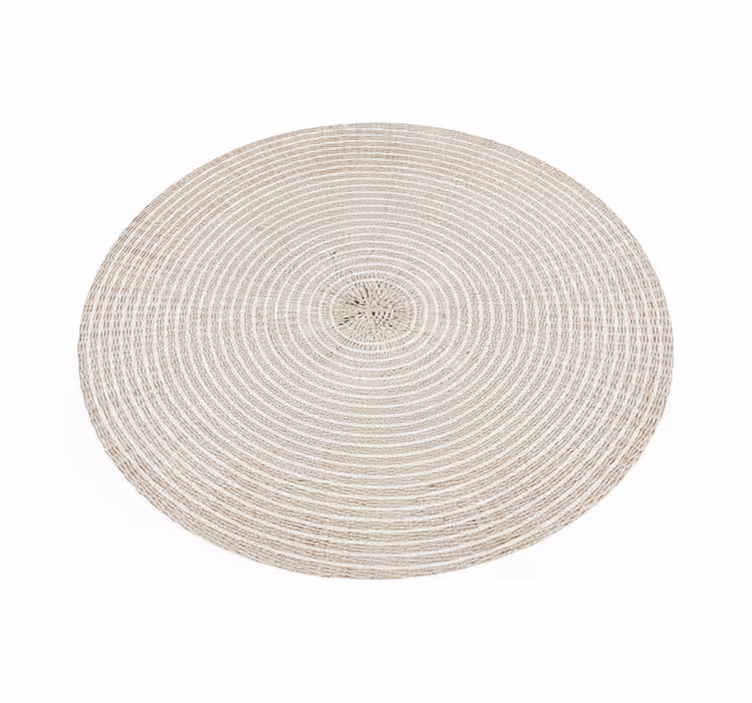 Kör alakú krém szőtt spirál vinil szőnyeg minimalista - TenStickers