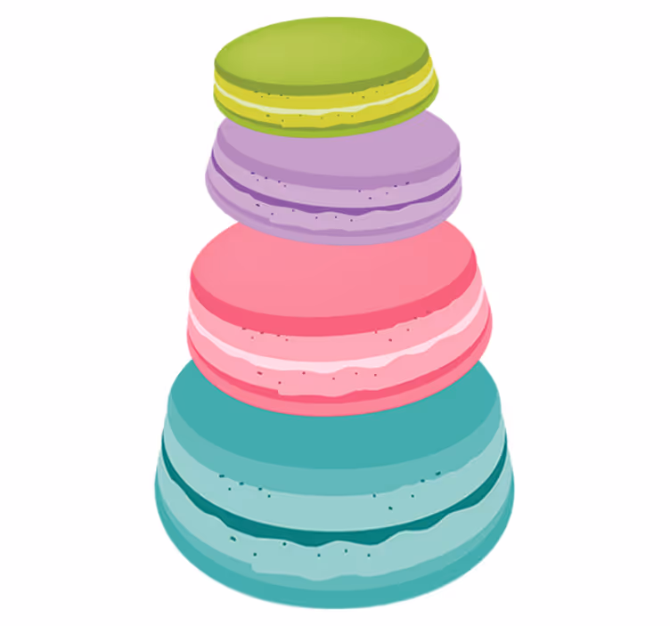 Színes macaronok vinil szőnyeg konyha - TenStickers