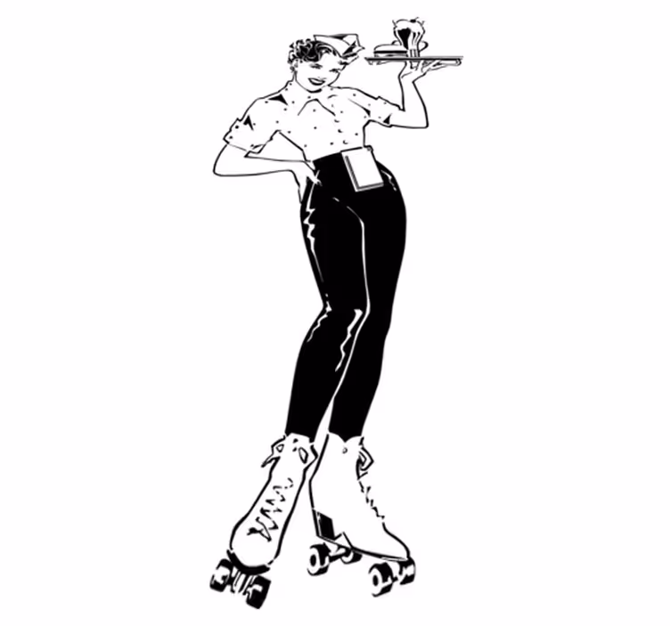 Vintage pincérnő vinil szőnyeg konyha - TenStickers