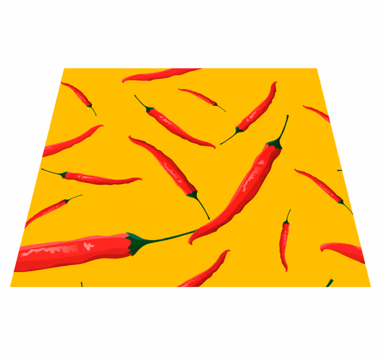 Piros és sárga paprika vinil szőnyeg konyha - TenStickers