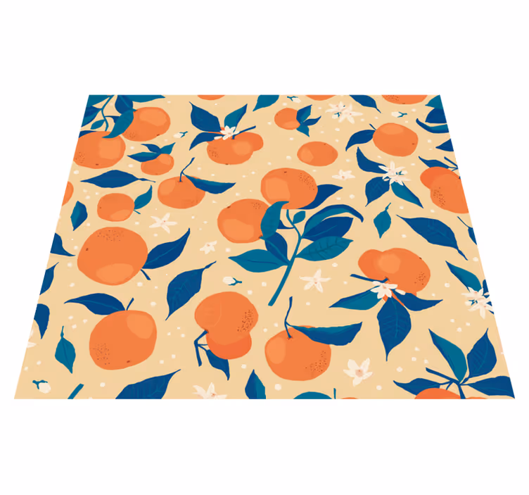 Narancs gyümölcs minta vinil szőnyeg konyha - TenStickers