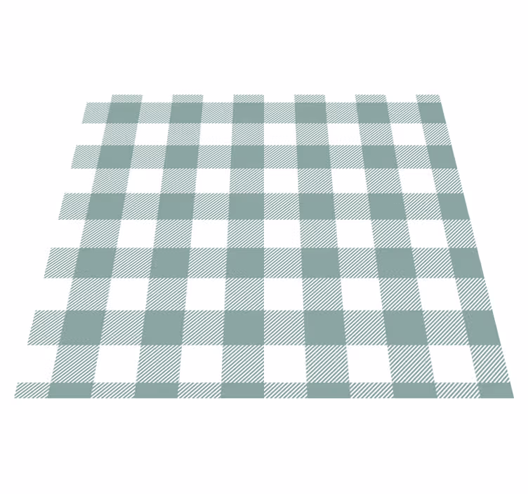 Zöld tartan vinil szőnyeg konyha - TenStickers