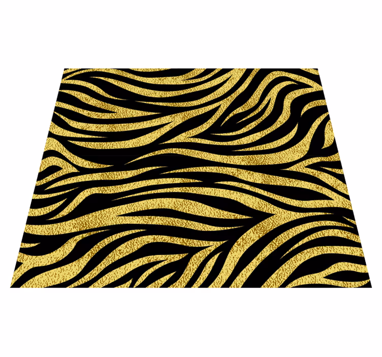 Arany zebra mintás vinil szőnyeg állatnyomat - TenStickers