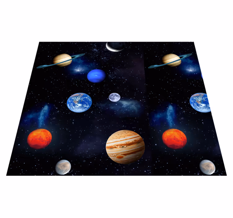 Cosmos Űrbolygók vinil szőnyeg csillagok - TenStickers
