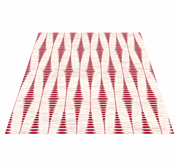 Piros rabauli ikat vinil szőnyeg geometriai - TenStickers