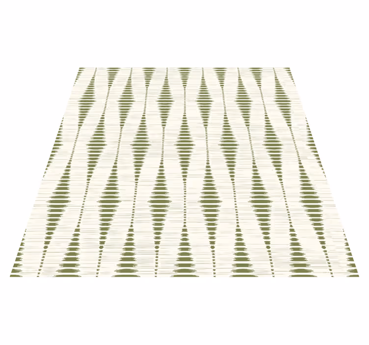 Moss green rabaul ikat vinil szőnyeg geometriai - TenStickers