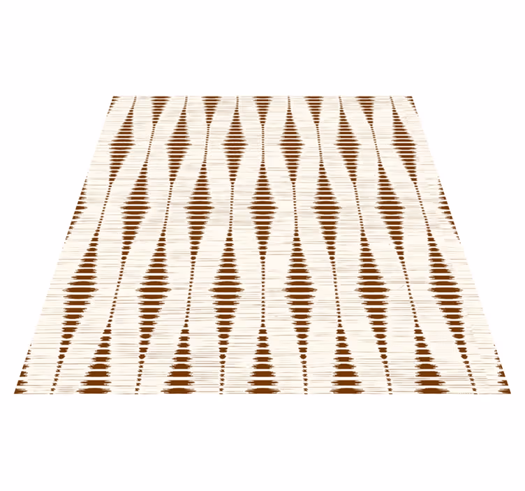 Csokoládébarna rabaul ikat vinil szőnyeg geometriai - TenStickers