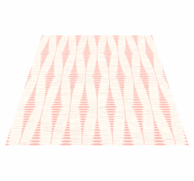 Pasztell rózsaszín rabauli ikat vinil szőnyeg geometriai - TenStickers
