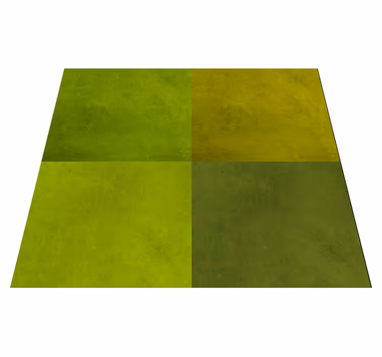Modern zöld négyzetek vinil szőnyeg geometriai - TenStickers