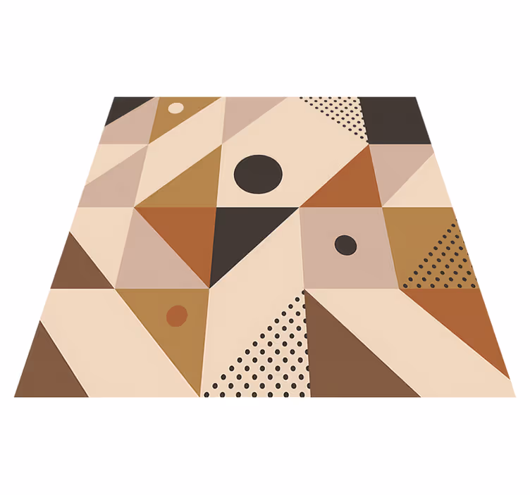 Barna foltvarrás vinil szőnyeg geometriai - TenStickers
