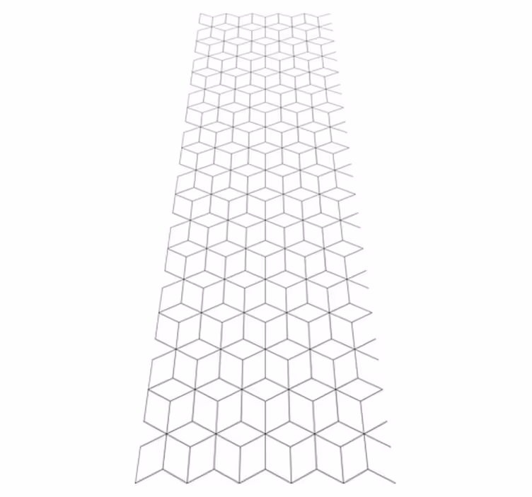 Vinil szőnyeg geometriai kockák mintával - TenStickers