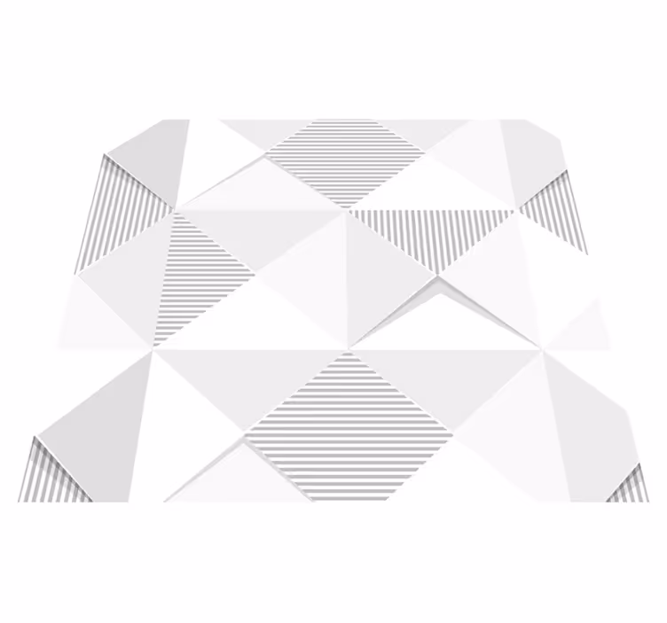 3d fehér négyzetek vinil szőnyeg geometriai - TenStickers