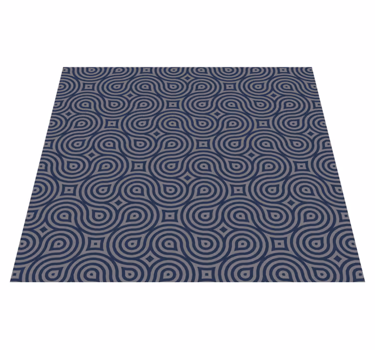 Kék geometriai formák vinil szőnyeg geometriai - TenStickers