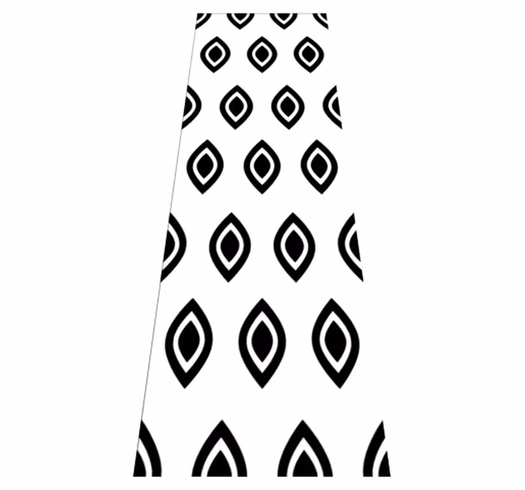 Vinil szőnyeg geometriai fekete-fehér formák - TenStickers