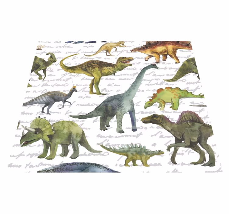 Realisztikus dinoszaurusz vinil szőnyeg hálószoba - TenStickers