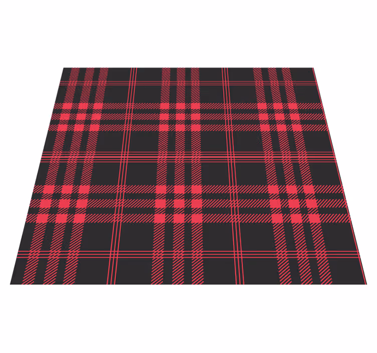 Karácsonyi tartan minta vinil szőnyeg hálószoba - TenStickers