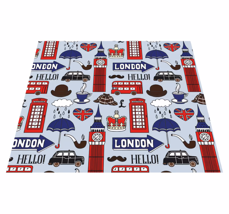 Brit legjobb london vinil szőnyeg hálószoba - TenStickers