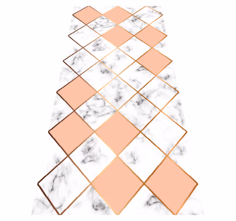 Geometrikus márvány mintás rózsaszín vinil szőnyeg hálószoba - TenStickers
