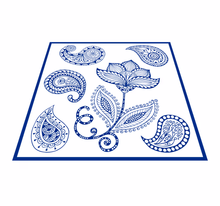 Botanikai paisley elem vinil szőnyeg természet - TenStickers
