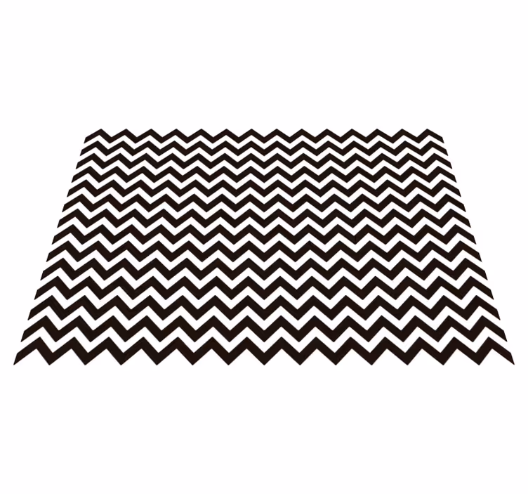 Zigzag csíkos vinil szőnyeg geometriai - TenStickers