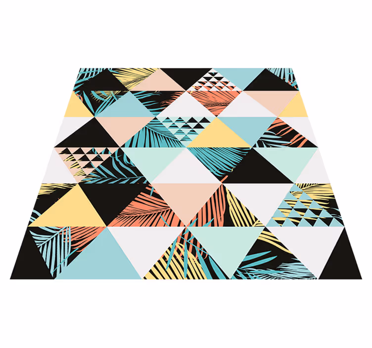 Dzsungel háromszögek vinil szőnyeg geometriai - TenStickers