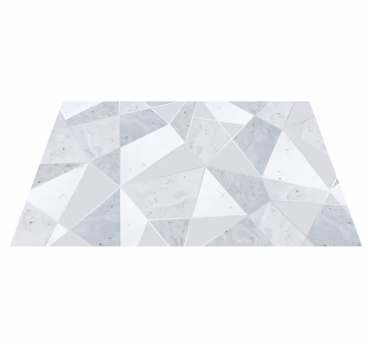 Egyszerű szürke háromszög márvány vinil szőnyeg geometriai - TenStickers