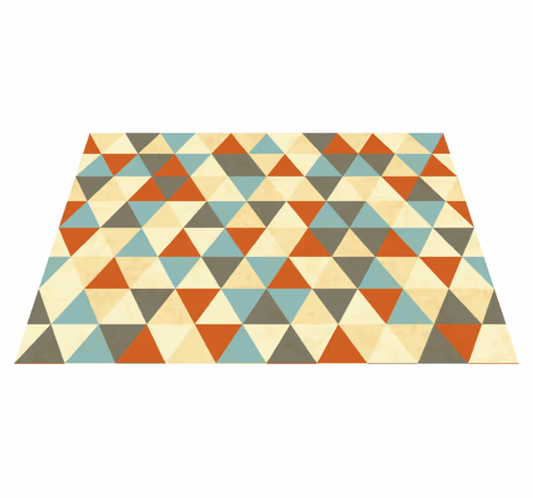 Geometriai vinil szőnyeg színes háromszög mintával - TenStickers