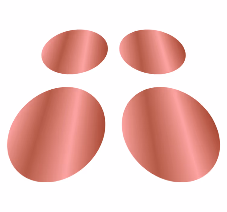 Geometriai vinil szőnyeg rózsaarany pöttyös - TenStickers