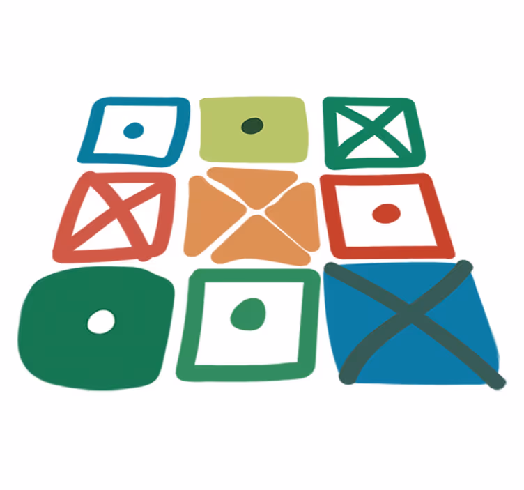 Különböző négyzetek mintás vinil szőnyeg geometriai - TenStickers