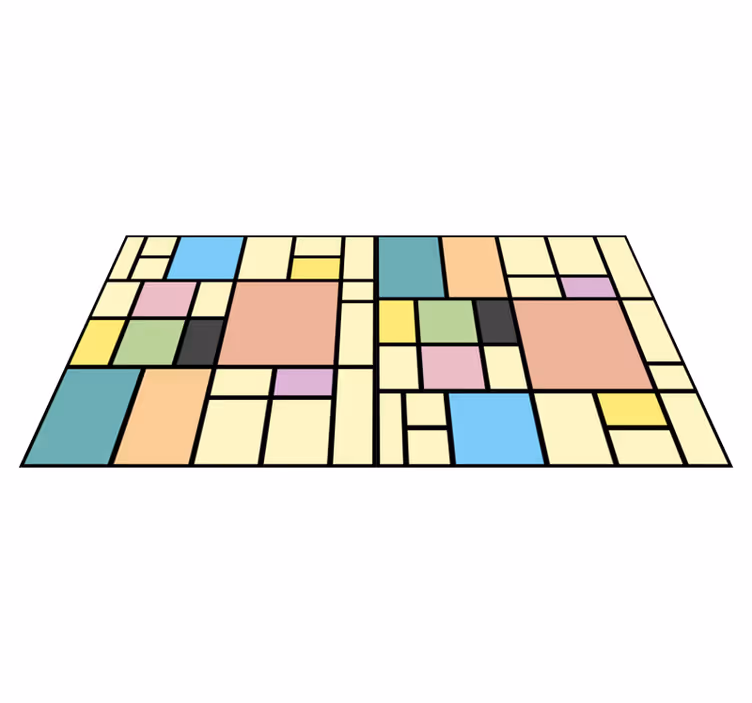 Vinil szőnyeg geometriai foltos színekben - TenStickers