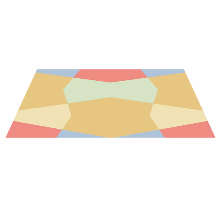 Pastell geometriai színblokkok vinil szőnyeg - TenStickers