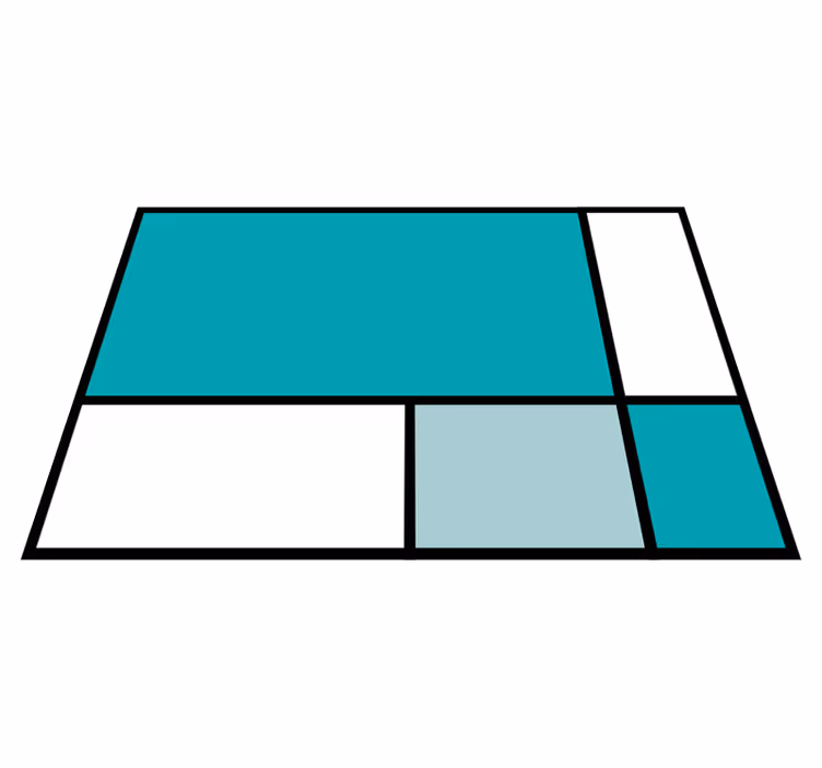Zöld négyzet színblokkok vinil szőnyeg geometriai - TenStickers