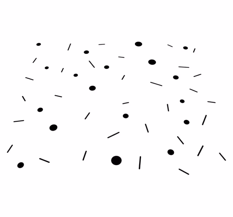 Kör és vonal konfetti vinil szőnyeg geometriai - TenStickers