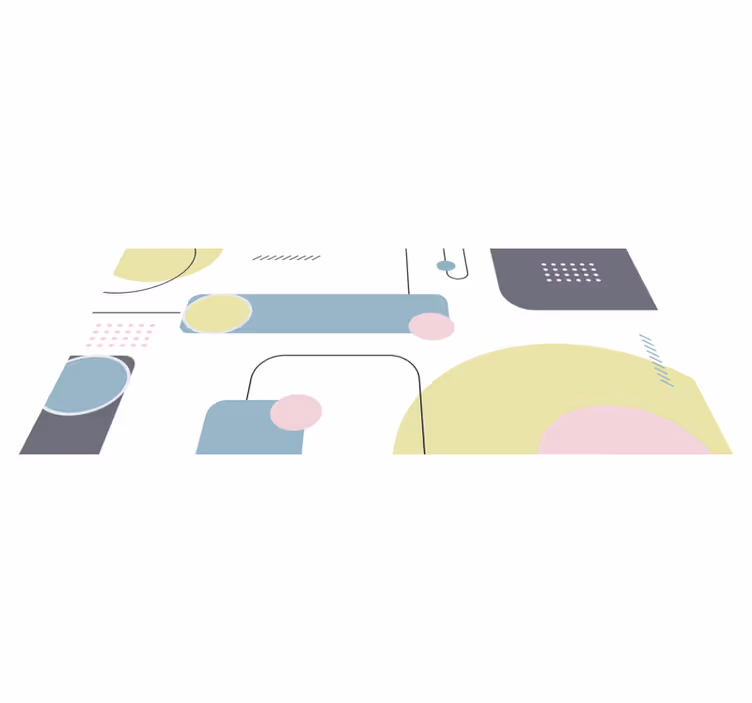 Pasztell geometriai háttér vinil szőnyeg geometriai - TenStickers