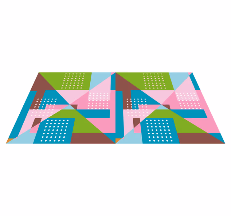 Pasztell geometriai mintás vinil szőnyeg geometriai - TenStickers
