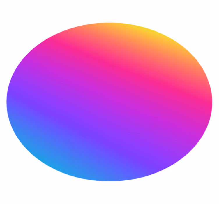 Színes Átmenetes kör vinil szőnyeg geometriai - TenStickers