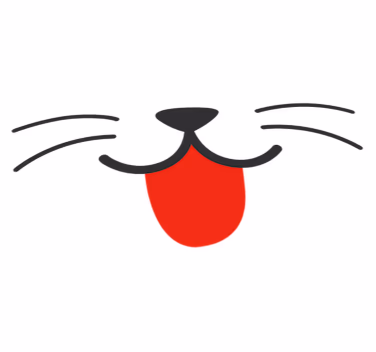 Cica orr és száj vinil szőnyeg gyerekeknek - TenStickers