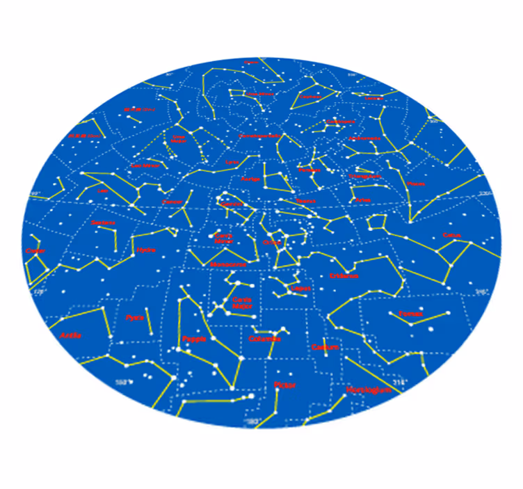 Gyerekeknek szóló vinil szőnyeg déli csillagképek - TenStickers