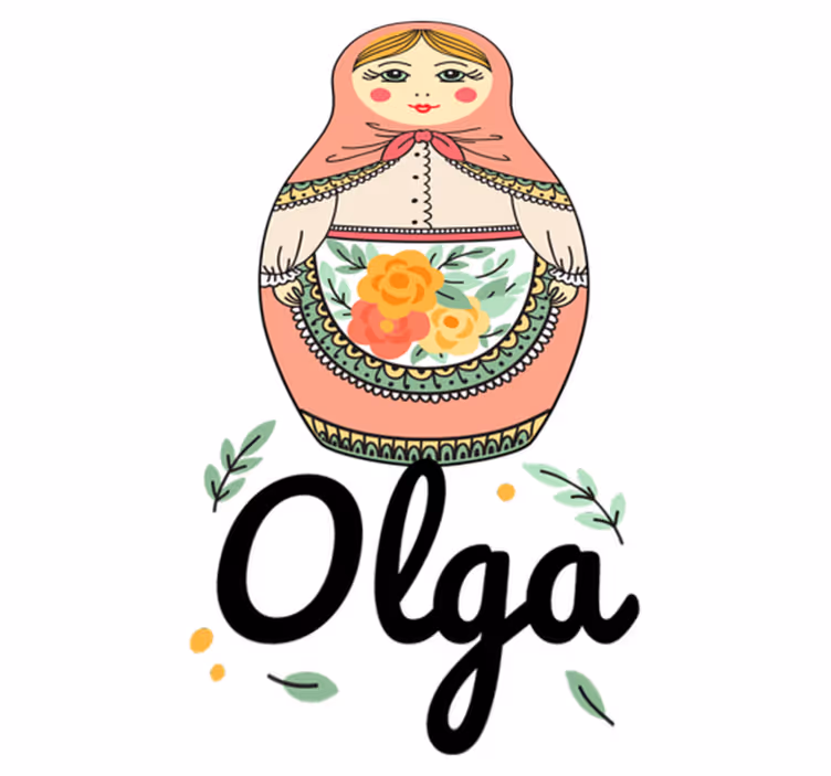 Névvel ellátott matrioska vinil szőnyeg gyerekeknek - TenStickers