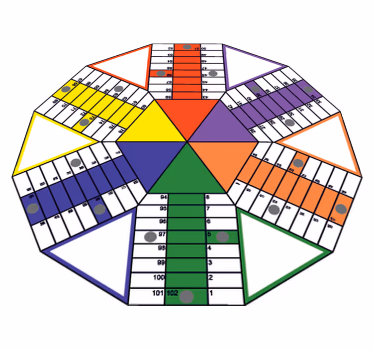 Vinil szőnyeg játékok geometrikus társasjátékhoz - TenStickers
