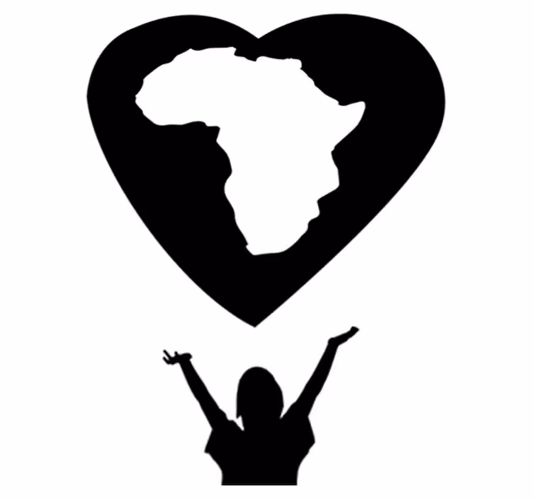 Afrika szíve vinil szőnyeg világtérkép - TenStickers