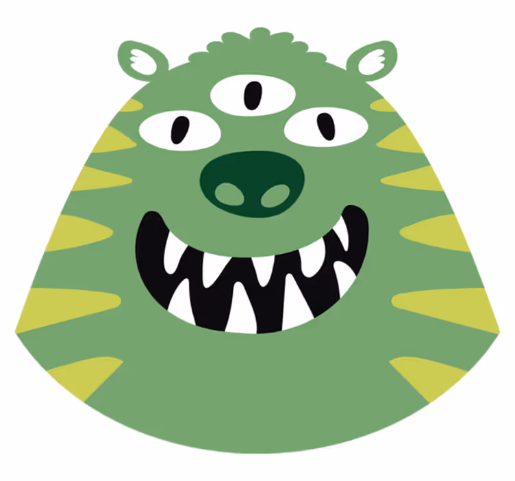 Vidám szörnyes gyerek vinil szőnyeg - TenStickers