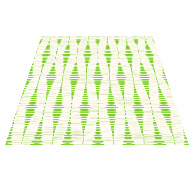 Zöld rabaul ikat vinil szőnyeg geometriai - TenStickers