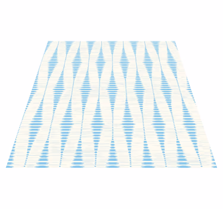 Világoskék rabaul ikat vinil szőnyeg geometriai - TenStickers