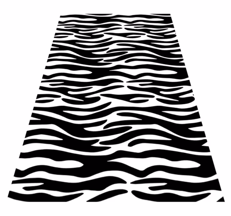Zebra mintás vinil szőnyeg fürdő esetében - TenStickers